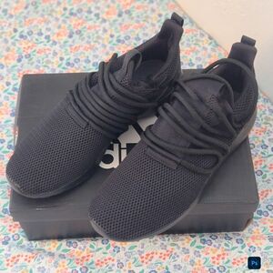 Adidas Black Knit Athletic Shoes with Sock-Like Fit